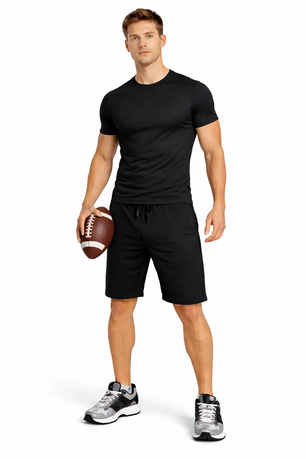 Bamboo Black Active Shorts with side Pockets for Men