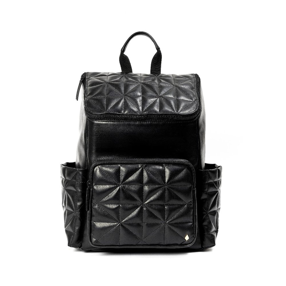 Black Noir Vegan Leather Bagpack