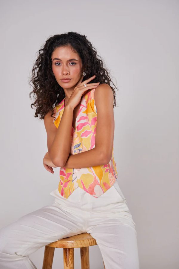 Sunrise Printed Tailored Vest