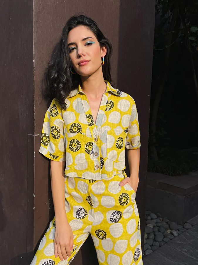 Daffodil Printed Linen Co-ord Set