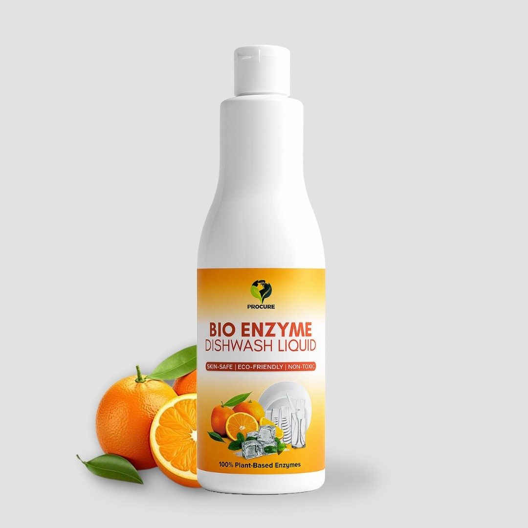 Natural Organic Dishwash Liquid 500 ml, Orange-Lemon